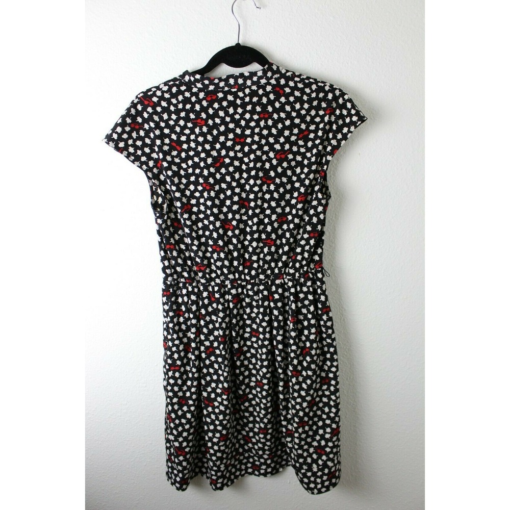 Maeve Anthropologie Short Sleeve Red Black White Dress Small - Picture 6 of 7
